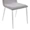 Armen Living Crystal Dining Chair in Brushed Stainless Steel finish with Gray Fabric and Walnut Back, PK2 LCCRCHGRF - alternate 4